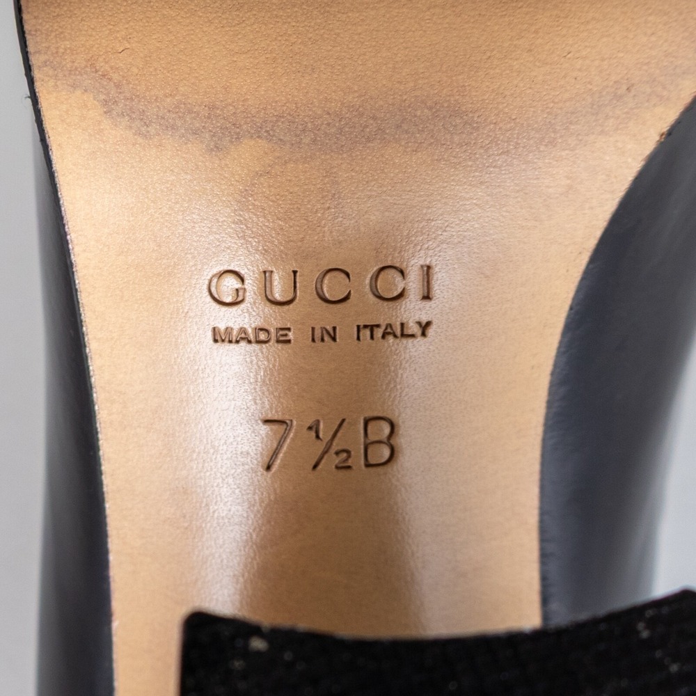 Vintage GUCCI Tom Ford Fall 1995 Iconic Horsebit Pumps – Navy Patent Leather Sz7 - Picture 10 of 12